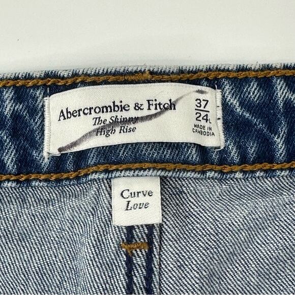 Abercrombie high rise skinny jeans curve love women’s plus size 24 long - Picture 7 of 10